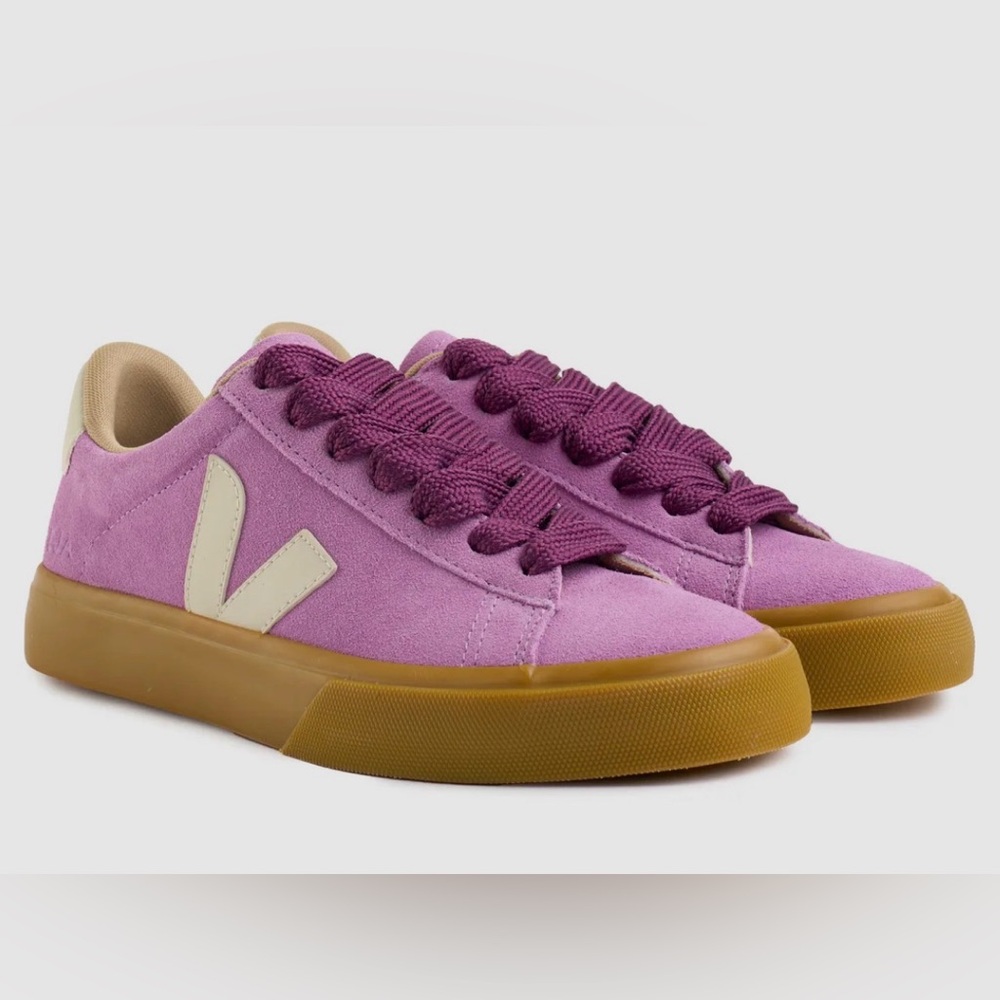VEJA Campo Bold Mulberry Suede Gum Sole NEW Size 38 US 7